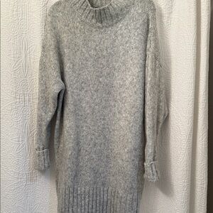 Cozy Gray Women's Sweater Dress